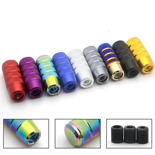 Universal 95MM Non-Slip Gear Shift Knob Manual Transmission Aluminum knurled Shifter Lever Knob