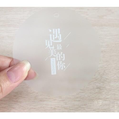High Quality Custome Garment Accessories Transparent PVC Paper Clothing Logo Hang Tags