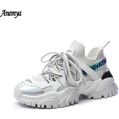 Sneakers Women 2021 Designer Platform White Chunky Casual Shoes Vulcanize Woman Sneakers Thick Sole Ladies Trainers Autumn New