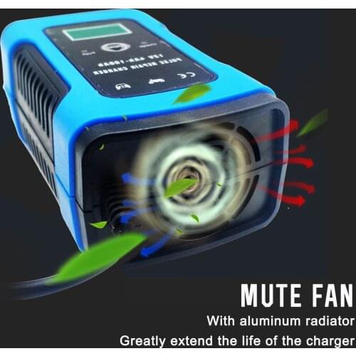 12V 6A for Lead-Acid AGM GEL Batteries Intelligent Charging 12 V Volt 6 A AMP Auto Motorcycle LCD Smart Fast Car Battery Charger