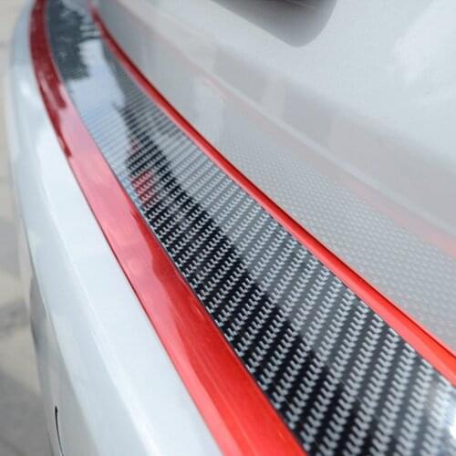 3D Car Sticker Rubber Moulding Strip Carbon Fiber Strip Rubber for Car Door Pedal Trim Bumper DIY Door Sill Protector Edge Guard
