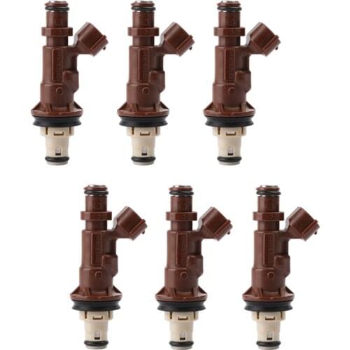 6 Pcs New Fuel Injector Nozzle 23250-62040 Fit For Toyota Tacoma Tundra 4Runner 3.4L V6 2325062040 23209-62040 FJ585 1580561