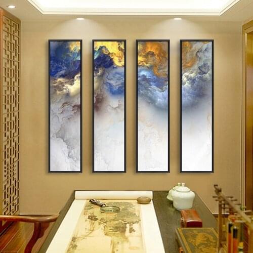 Abstract sky colorful clouds canvas painting posters and frames modern print wall art for living room bedroom corridor