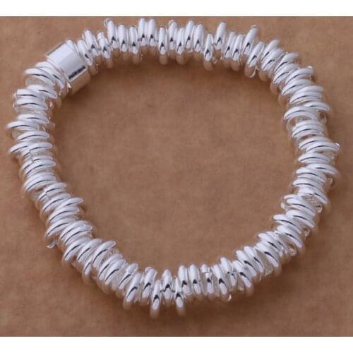 AH235 Wholesale Lucky Silver Color Charm Bracelets For Women Popular Fashion 925 Jewelry Kindly /ejnanaua Alwajdda