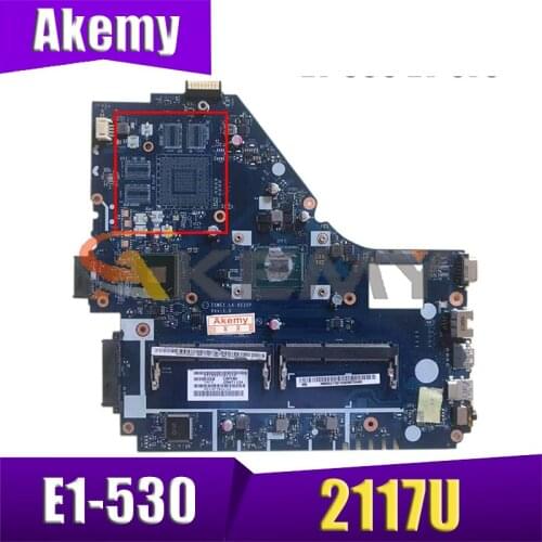 AKEMY Z5WE1 LA-9535P NBMEQ11002 NB.MEQ11.002 laptop motherboard For Acer aspire E1-530 E1-570 HM70 Pentium 2117U SR0VQ DDR3