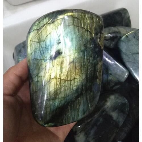 Larger crystal stone natural labradorite quartz polished stone mineral specimen home decoration healing