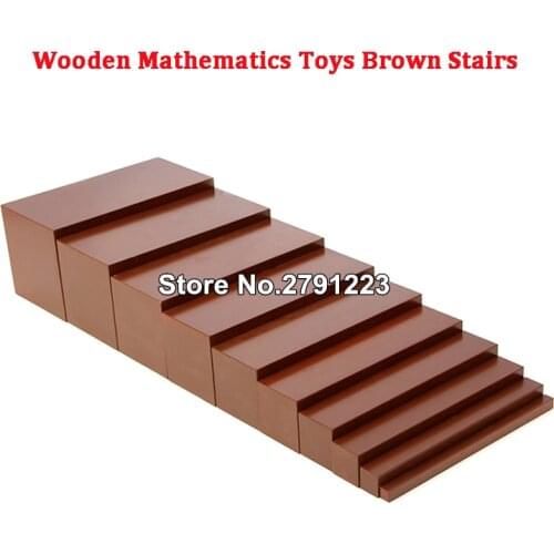 Hot Sale Materials Wooden Mathematics Toys Brown Stairs Small Size Width 0.7-7CM Early Maths Toy Childrens Day Gift