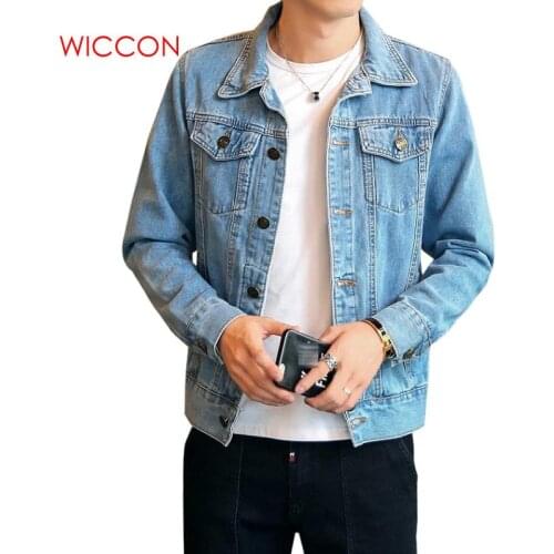 2020 Men Jean Jackets Dark Blue Black Clothing Denim Jacket Fashion Man Jeans Jacket Thin Spring Outwear Male Cowboy Plus Size
