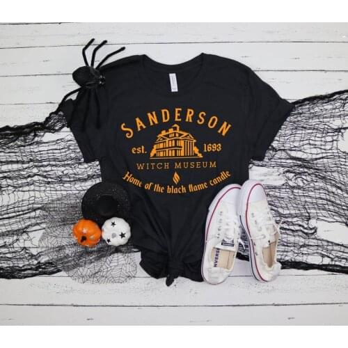 Sanderson Witch halloween costume woman T-Shirt Plus Size Cotton Graphic Female Clothing O Neck Short Sleeve Women aestheic