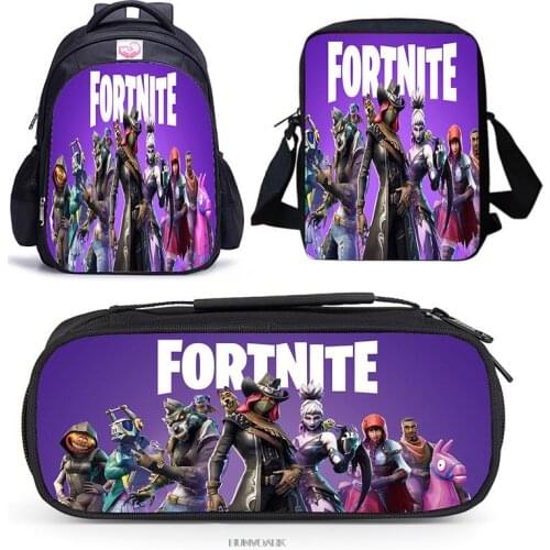 Fortnite Games School Bags 3pcs/set Kids Baby Backpack Boys Schoolbag Primary Children Backpacks For Student Girls Mochilas