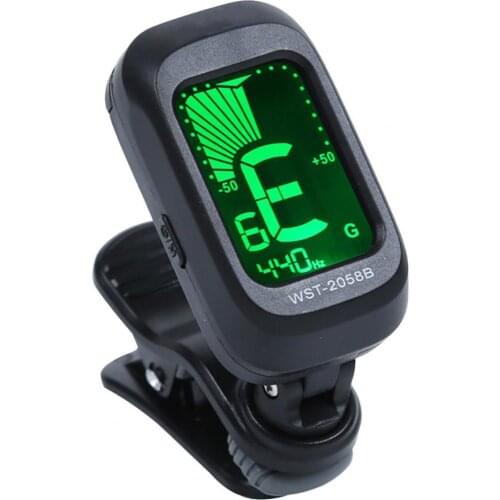 Guitar Tuner LCD Display Compact ABS Clip On Chromatic Digital Tuner for Guitar