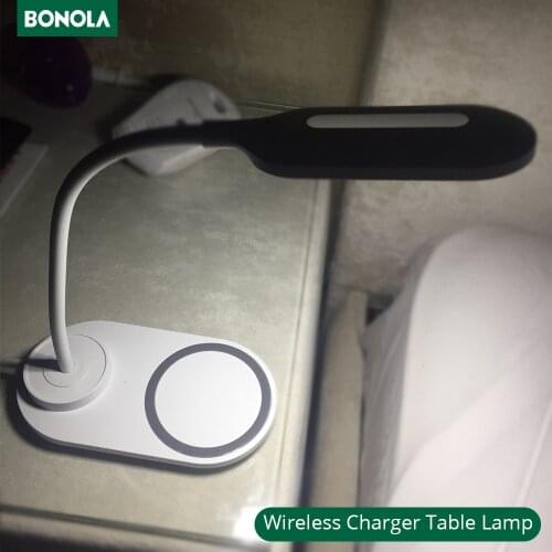 Bonola Induction Wireless Charge for iPhone 12 11/Samsung S21 Note 20/Xiaomi mi 11 Charger with LED Lamp 10W Wireless Charging