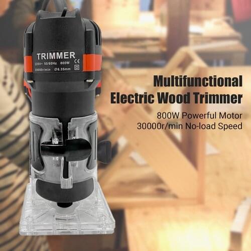 KKmoon 800W 30000r/min Wood Router Electric Wood Trimmer Laminate Trimmer Professional Slotting Trimming Grooving Machine