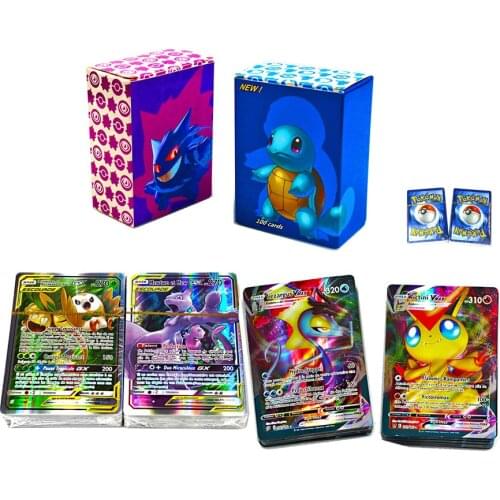 100Pcs Pokemon 34 V MAX 100 GX Best Selling Children Battle French Version Game Tag Team Shining Vmax TOMY Pokemon Cards