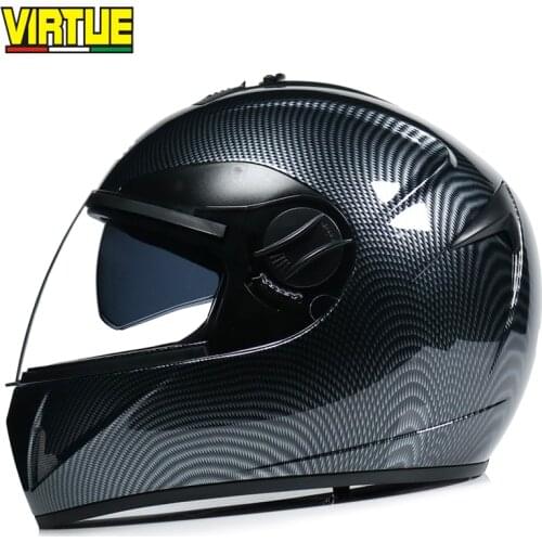 VIRTUE motorcycle helmet electric car helmet imitation carbon fiber helmet