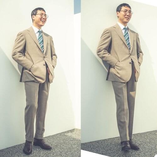 Japan Style Men Tuxedos Streetwear Smart Casual Two Button Blazer Wedding Party Daily 2 Pieces （Pant + Jacket） Young Boy Suits