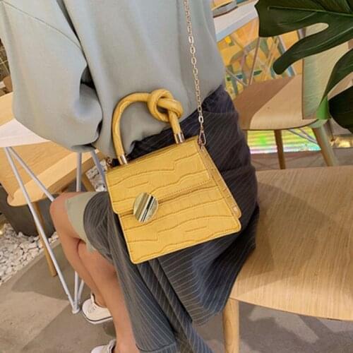 2020 new high-quality stone grain leather small handbag chain shoulder bag