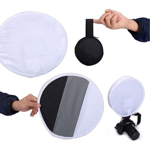 New Selens Portable 31cm Grey gray card diffuser Softbox For Canon Nikon Sony speedlight Flash light White balance soft box
