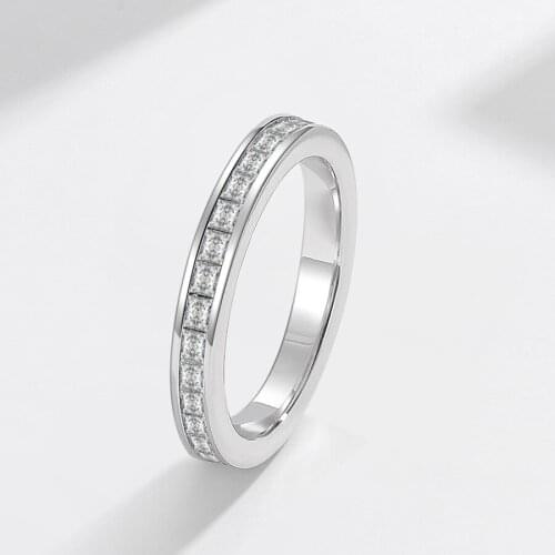 2021 Fashion Luxurious Temperament Silver 925 Wedding Rings for Couples Real Diamond Lovers' Fine Jewelry for Luxury Gift rings