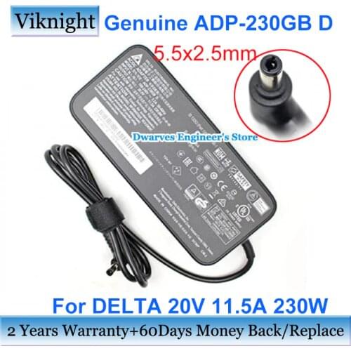 Original DELTA ADP-230GB D Laptop Power Adapter 20V 11.5A 230W M1EW06S02KH AC Adapter Charger 5.5x2.5mm