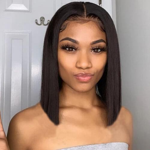 Short Lace Front Human Hair Wigs Bob Wig For Black Women 12inch Beaudiva Peruvian Human Hair Wigs