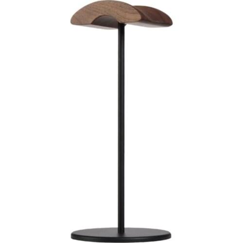 Headphone Stand, Headset Holder Made of Walnut Wood & Aluminium, Natural Walnut Gaming Headphone Holder with Heavy Base