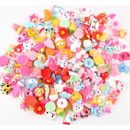 Charms for kids cute random mix Cabochon 20mm Resin Slime Charm Flatback Cabochons diy Scrapbooking cute Animal Embellishments