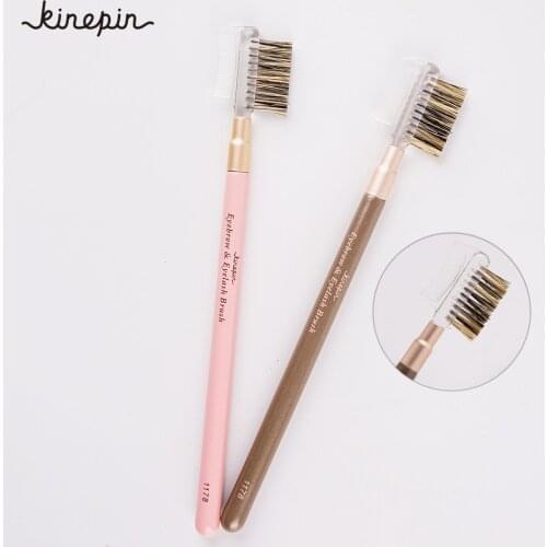 Pink Eyebrow & Eyelash Brush Professional Dual-use Makeup Brush For Combing & Shaping Eyebrow and Eyelash Beauty Cosmetic Tools