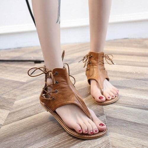 2021 New Women Real Leather Shoes Summer Sandals Buckle Strap Hollow Out Beach Sandals Cool Ladies Footwear Size 34-42
