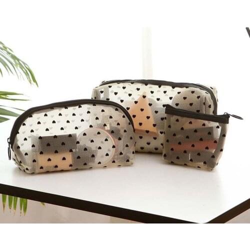 Net red cosmetic bag compact portable portable travel storage bag Korean version cute simple student girl toiletry bag