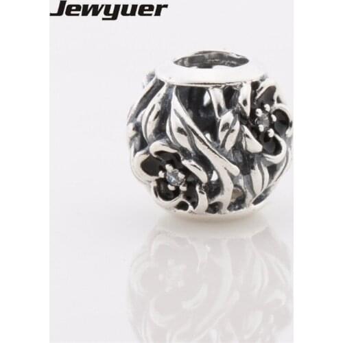 Newest flower charms 925 Sterling silver jewelry charm Fit bracelet Diy gift to best friends forever beads wholesale BE170