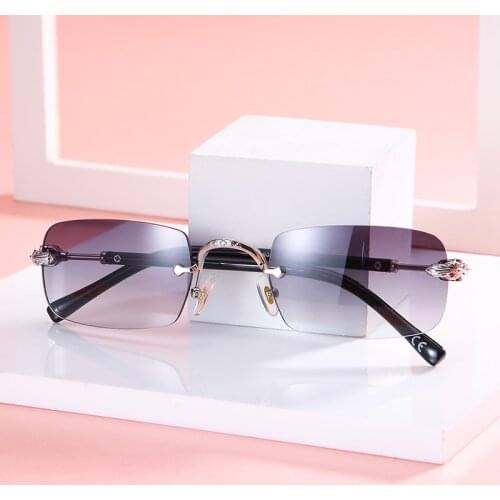 New Square Sunglasses Women Metal +PC Gradient Colors Sun Glasses Female Vintage Retro Shades For Men UV400