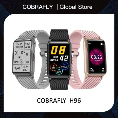 COMBRAFLY NEW H96 Sports Smart Watch 1.57 inch Square Screen Watches Heart Rate Blood Oxygen Monitor Headphone Connection