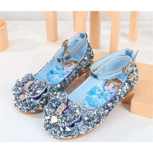 Disney Princess girls shoes 2021 spring new female childrens shoes fashion slipper princess shoes children show little girl
