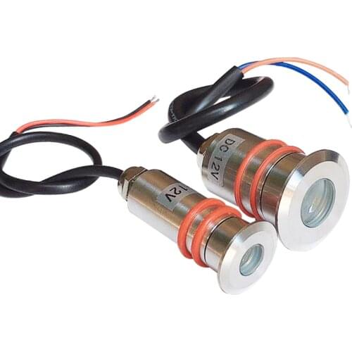 Recessed led mini underground lamp outdoor waterproof garden light 304 stainless steel 0.5W1W round 12V24V stair stepping light