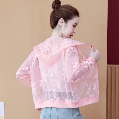 Sun-Proof Clothing Women UV Summer 2021 Anti-Ultraviolet Sun Protection Clothing Female Coat Lace Jacket Women Hooded Top Girl