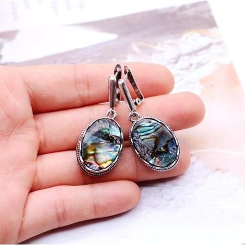 Abalone Earrings Shell Oval Shape Special-Designs