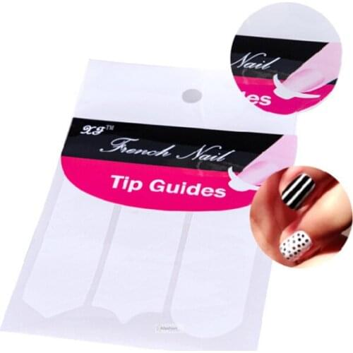 10pack Nail Art French Manicure Tips 3 Style Form Fringe Guide Sticker polish design Decoration beauty women DIY Stencil