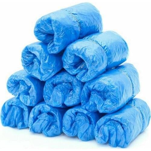 100/200/300 pcs Shoe Cover Waterproof Blue Plastic Shoe Cover Disposable Household Dustproof Foot Cover z