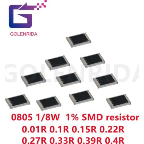 100PCS 0805 1/8W SMD resistor 1% 0.01R 0.1R 0.15R 0.22R 0.27R 0.33R 0.39R 0.4R R010 R100 R150 R220 R270 R330 ohm