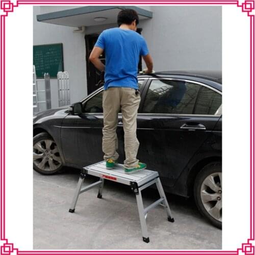 108x50x41cm Aluminum Alloy Car Wash Workbench Foldable Footstool Construction Renovation Workbench Maintenance Climbing Ladder