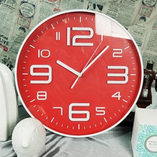 12 Inch Hot Sale Fashion Simple Wall Clock European Clocks Living Room Bedroom Clock