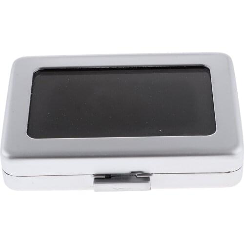 2Pcs Gemstone Diamond Gem Jewelry Storage Box Organizer Case, Double-Faced Velvet Lining Pad