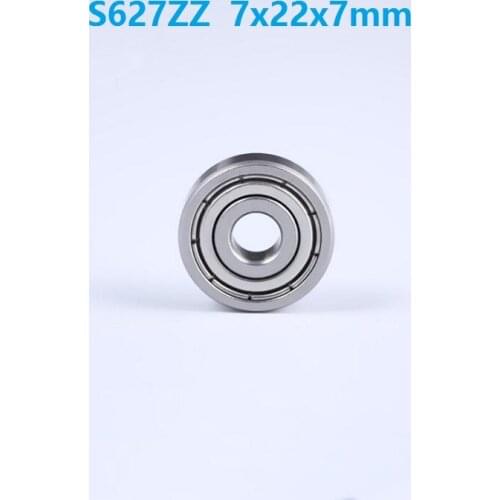 20pcs ABEC-5 S627ZZ S627 ZZ 7*22*7mm Stainless steel Ball bearing Miniature Stainless steel Deep Groove Ball Bearings 7x22x7mm