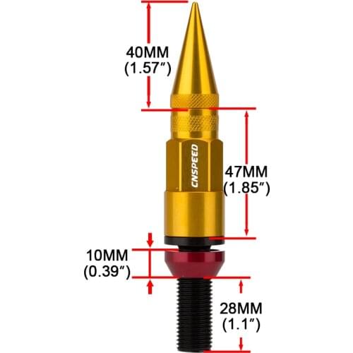 20pcs Steel Conical Seat Lug Nuts m14x1.5 38MM thead Wheel Bolts With 40MM Spike Extended Tuner For Audi Benz BMW Volkswagen