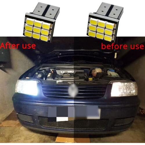 2X White T10 W5W 1206 9SMD 194 Car Auto Marker Led Interior License Plate Light Tail Led Turn Signal Lamp Parking Led Backup Led