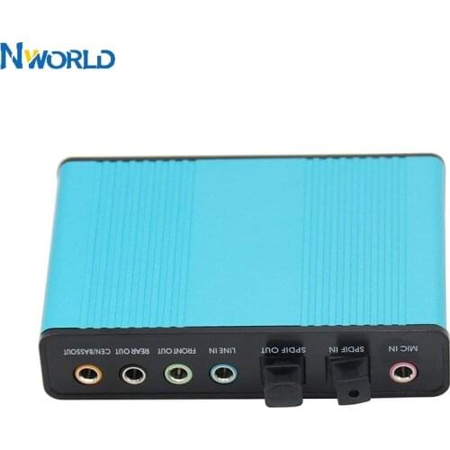5.1 Surround Sound Professional External Sound Card USB 2.0 External USB Audio Interface Audio Board Adapter For Microphone