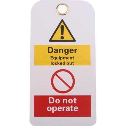 5pcs Security Key Lockout Tagout Tag Security Name Marking Note