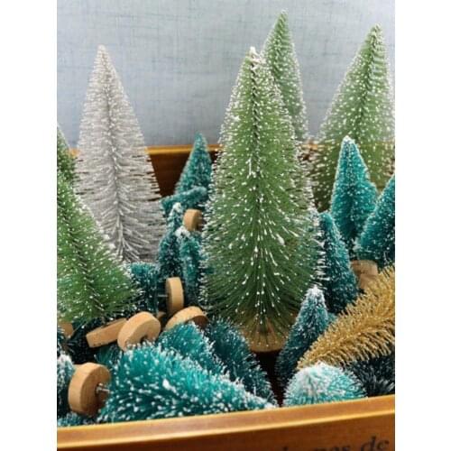 8Pcs Mini Cute Christmas Tree Simulation Plant Christmas Decorations Home Celebrate Festival Living Room Warm Decor Home Decor