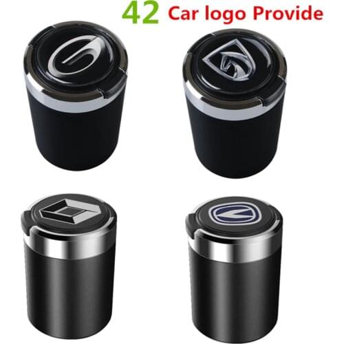 Car Ashtray With Led Lights With Cover For Mazda Peugeot Toyota Volkswagen Buick Ford BMW Audi Nissan Hyundai Benz Car Supplies